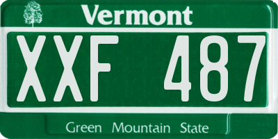 VT license plate XXF487