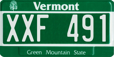 VT license plate XXF491