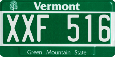 VT license plate XXF516