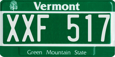 VT license plate XXF517