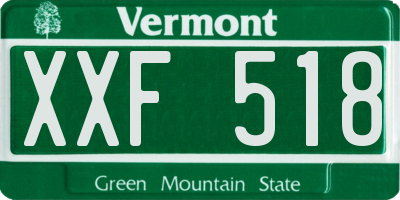 VT license plate XXF518
