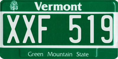 VT license plate XXF519