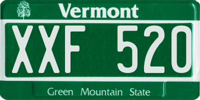 VT license plate XXF520
