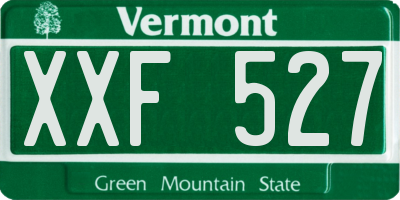VT license plate XXF527
