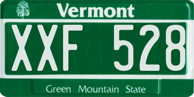 VT license plate XXF528