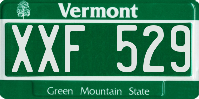 VT license plate XXF529