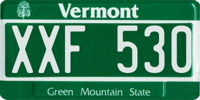 VT license plate XXF530