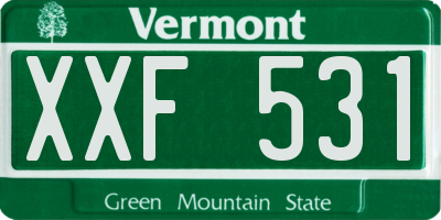 VT license plate XXF531