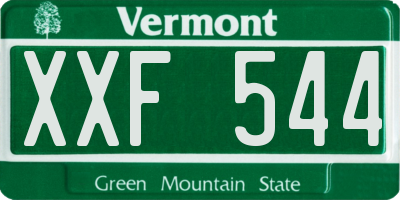 VT license plate XXF544