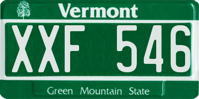 VT license plate XXF546