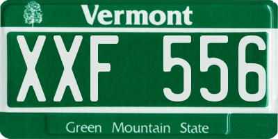 VT license plate XXF556