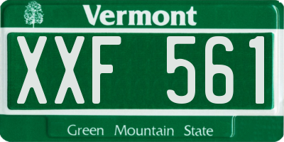 VT license plate XXF561