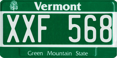 VT license plate XXF568