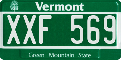 VT license plate XXF569