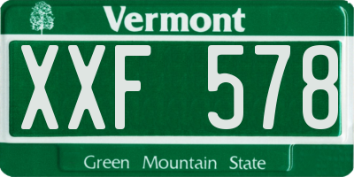 VT license plate XXF578