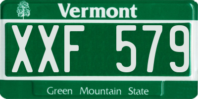 VT license plate XXF579