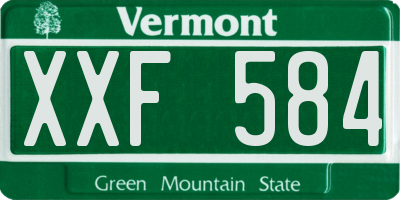 VT license plate XXF584