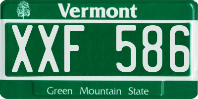 VT license plate XXF586