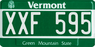 VT license plate XXF595