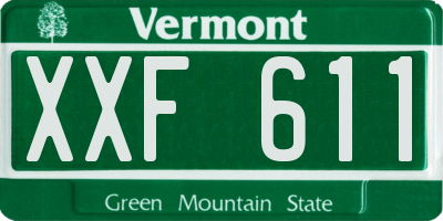 VT license plate XXF611
