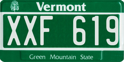 VT license plate XXF619