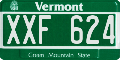 VT license plate XXF624