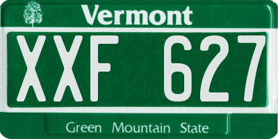 VT license plate XXF627