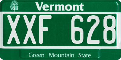 VT license plate XXF628