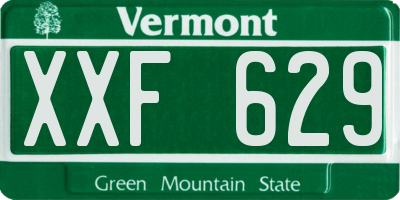 VT license plate XXF629