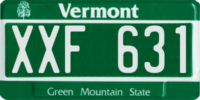 VT license plate XXF631