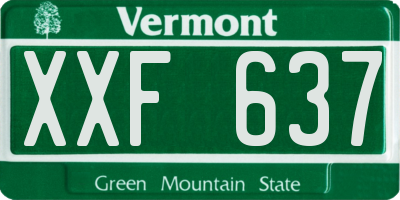 VT license plate XXF637