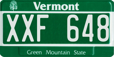 VT license plate XXF648