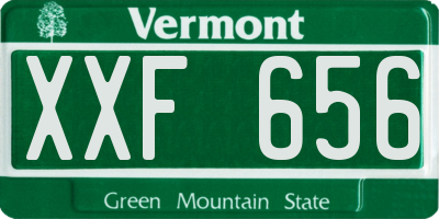 VT license plate XXF656