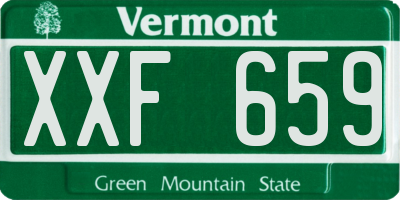 VT license plate XXF659