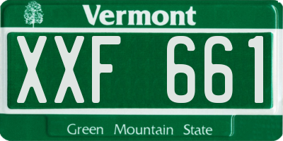 VT license plate XXF661