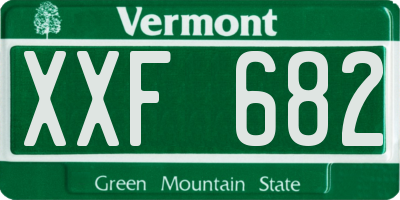 VT license plate XXF682