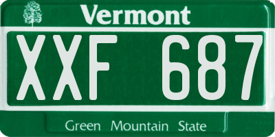 VT license plate XXF687