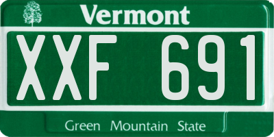 VT license plate XXF691