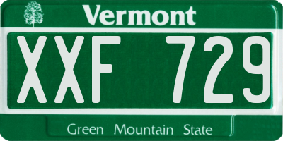 VT license plate XXF729