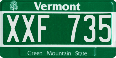 VT license plate XXF735