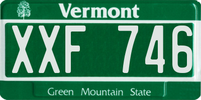 VT license plate XXF746