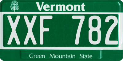 VT license plate XXF782