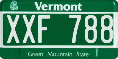 VT license plate XXF788