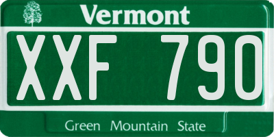 VT license plate XXF790