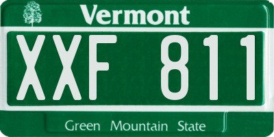 VT license plate XXF811