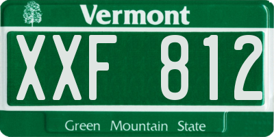 VT license plate XXF812