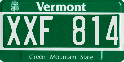 VT license plate XXF814