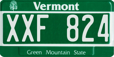 VT license plate XXF824