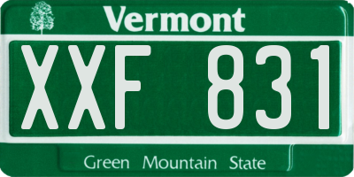 VT license plate XXF831