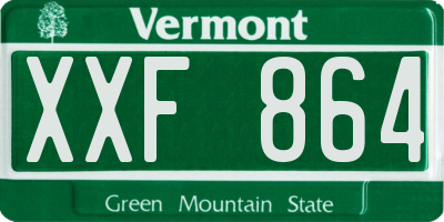 VT license plate XXF864